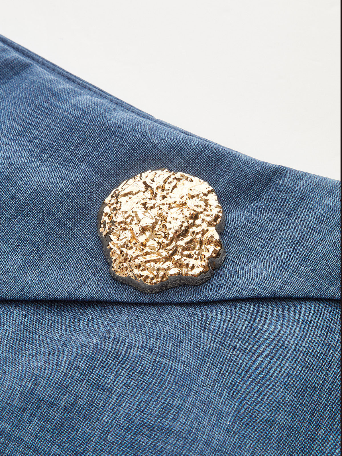 Metal Detail Straight-Leg Pants