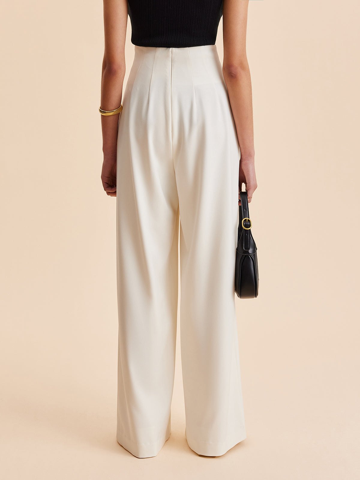 Upgraded | Embellished High-Waist Wide-Leg Pants with Improved Comfort