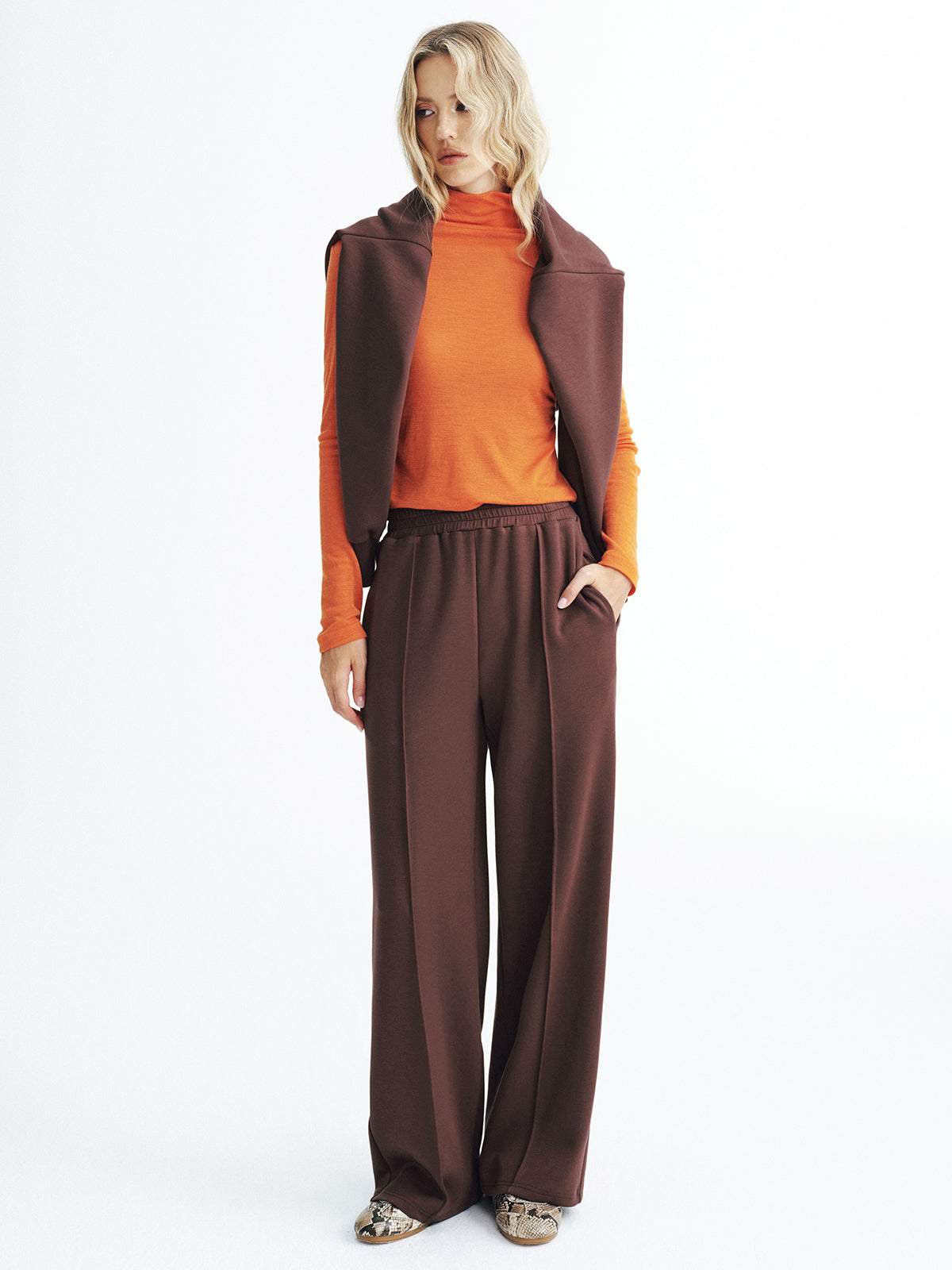 Elastic Waistband Mid-Waist Sweatpants