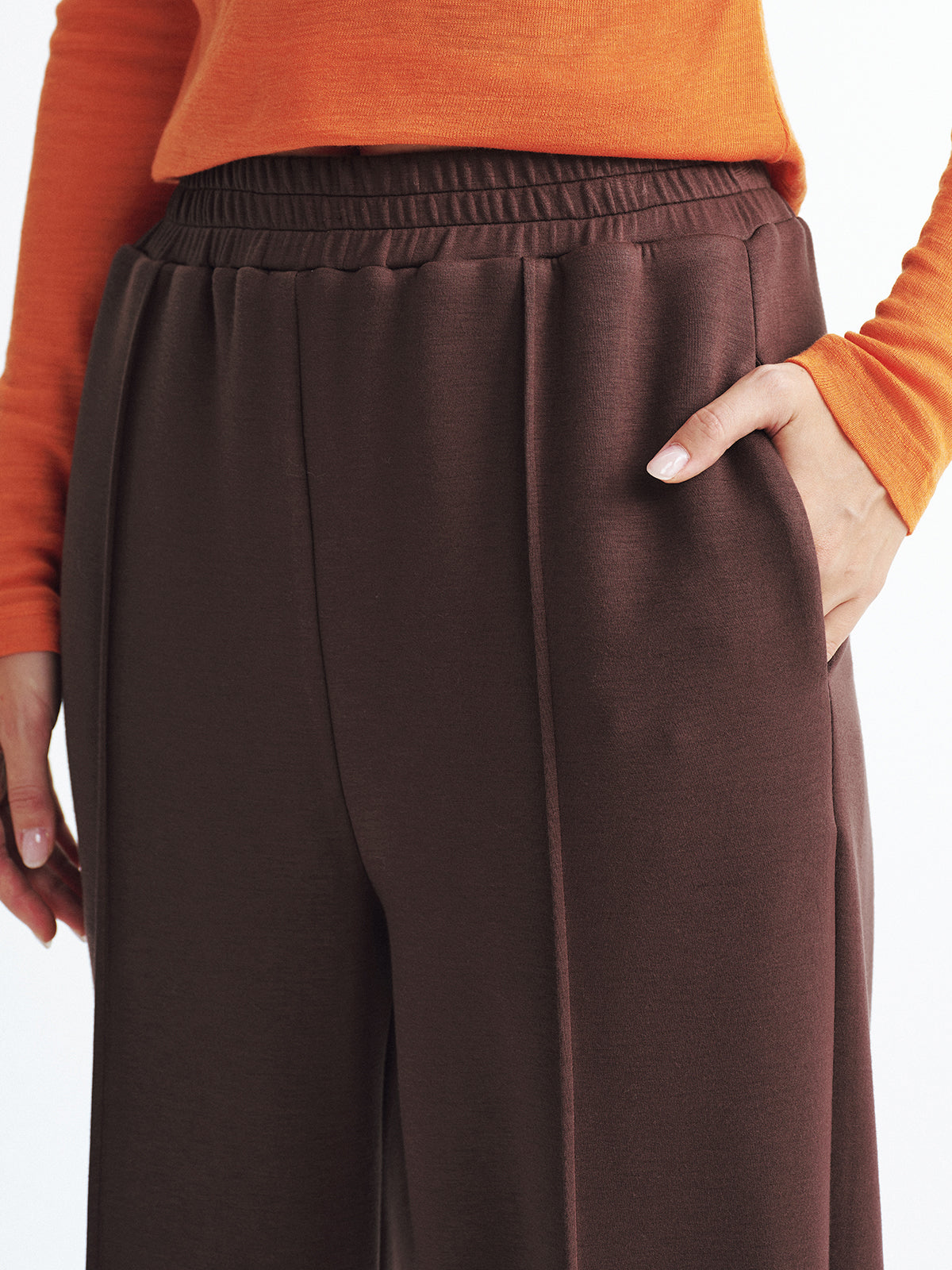 Elastic Waistband Mid-Waist Sweatpants