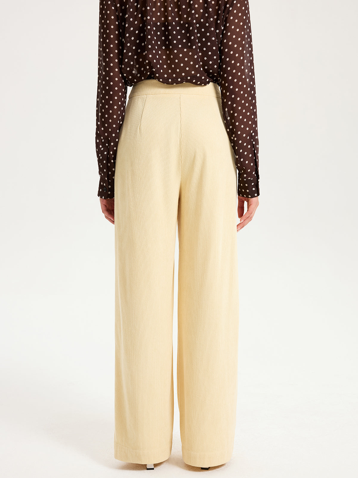 High-Waist Corduroy Wide-Leg Pants