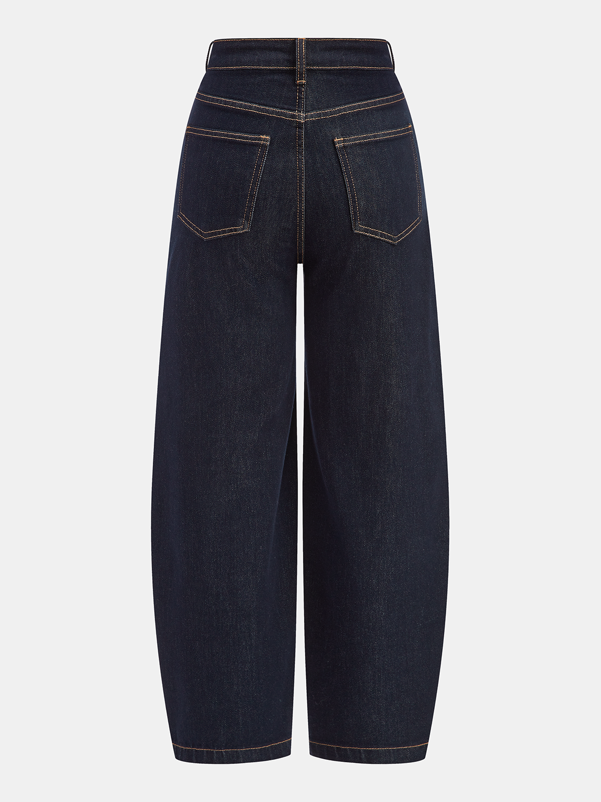 Denim Curved-Leg Jeans