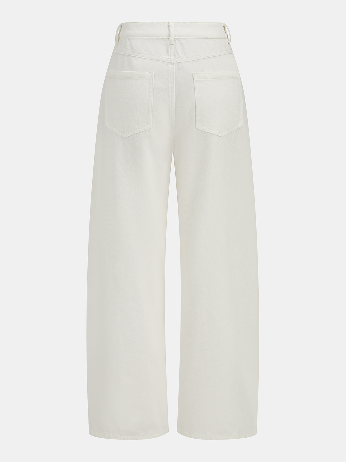 Mid Waist Wide Leg Denim Pants