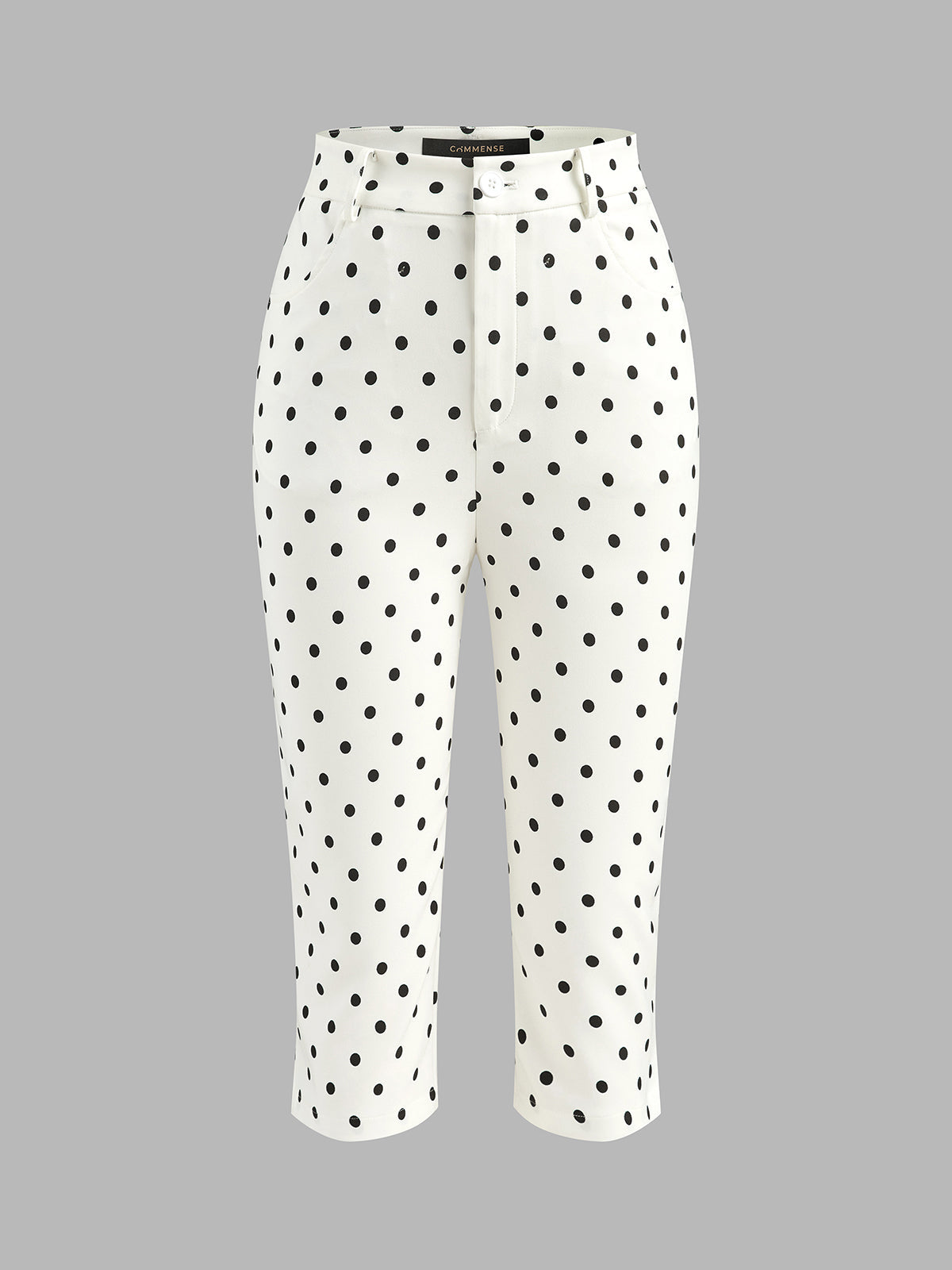 Mid-Waist Slim Fit Capri Pants