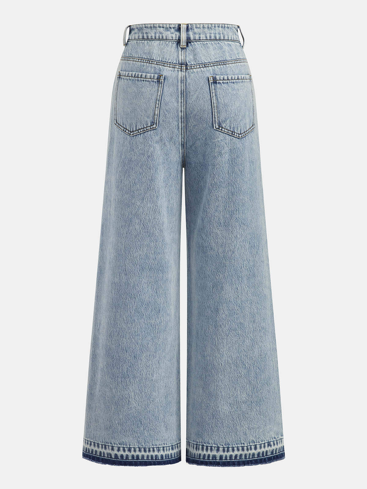 Side Lace Panel Wide Leg Jeans