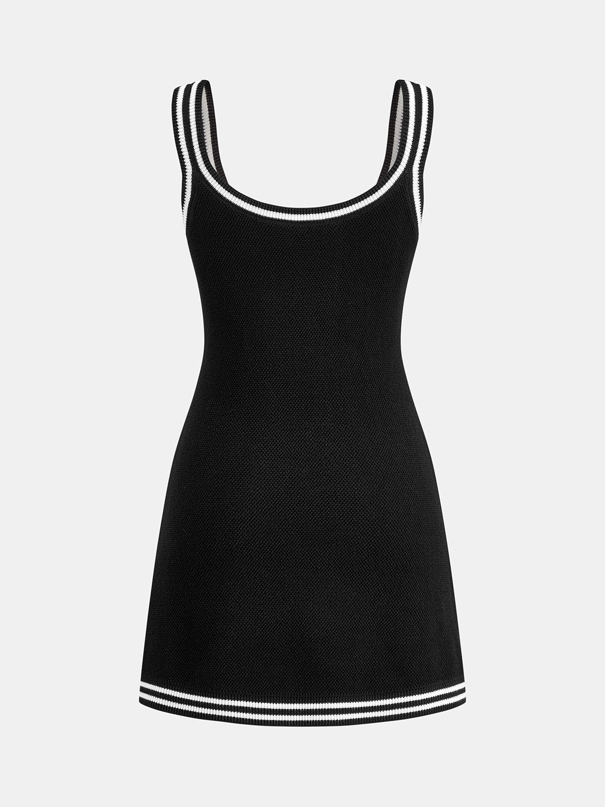 Contrast Trim Knit Tank Dress
