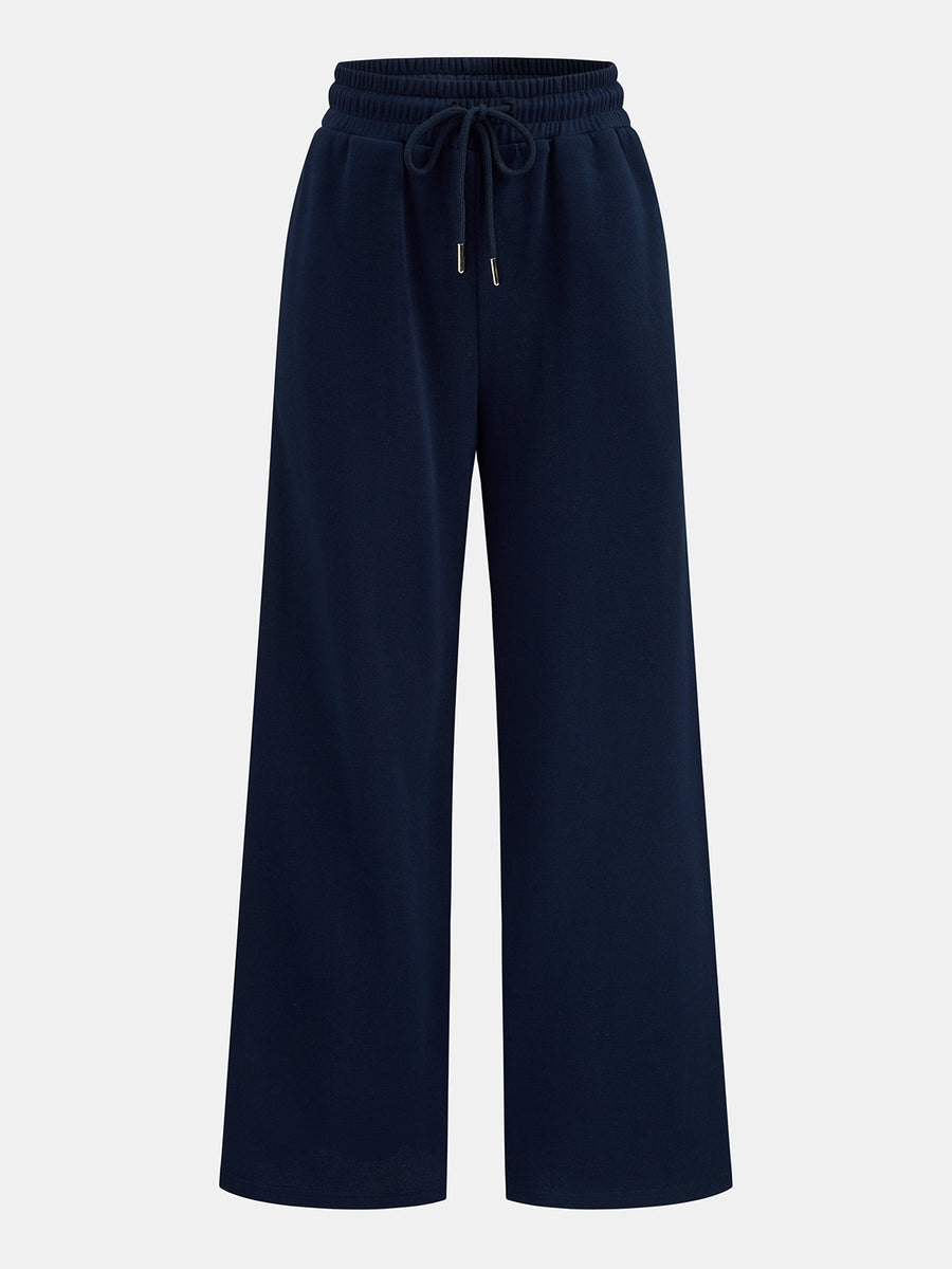 Side Stripe Drawstring Straight Leg Sweatpants
