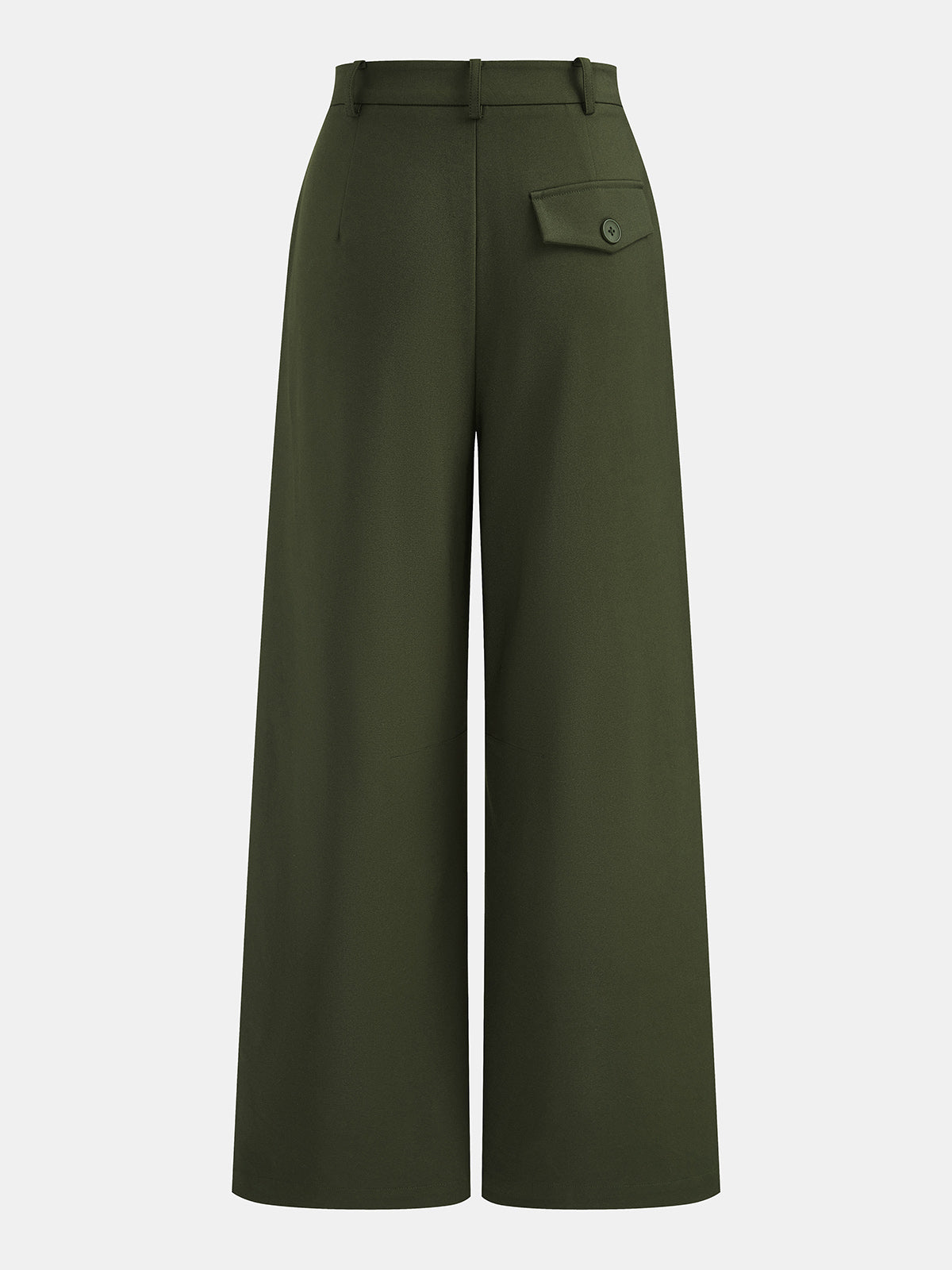Cross Over Waist Wide Leg Pants