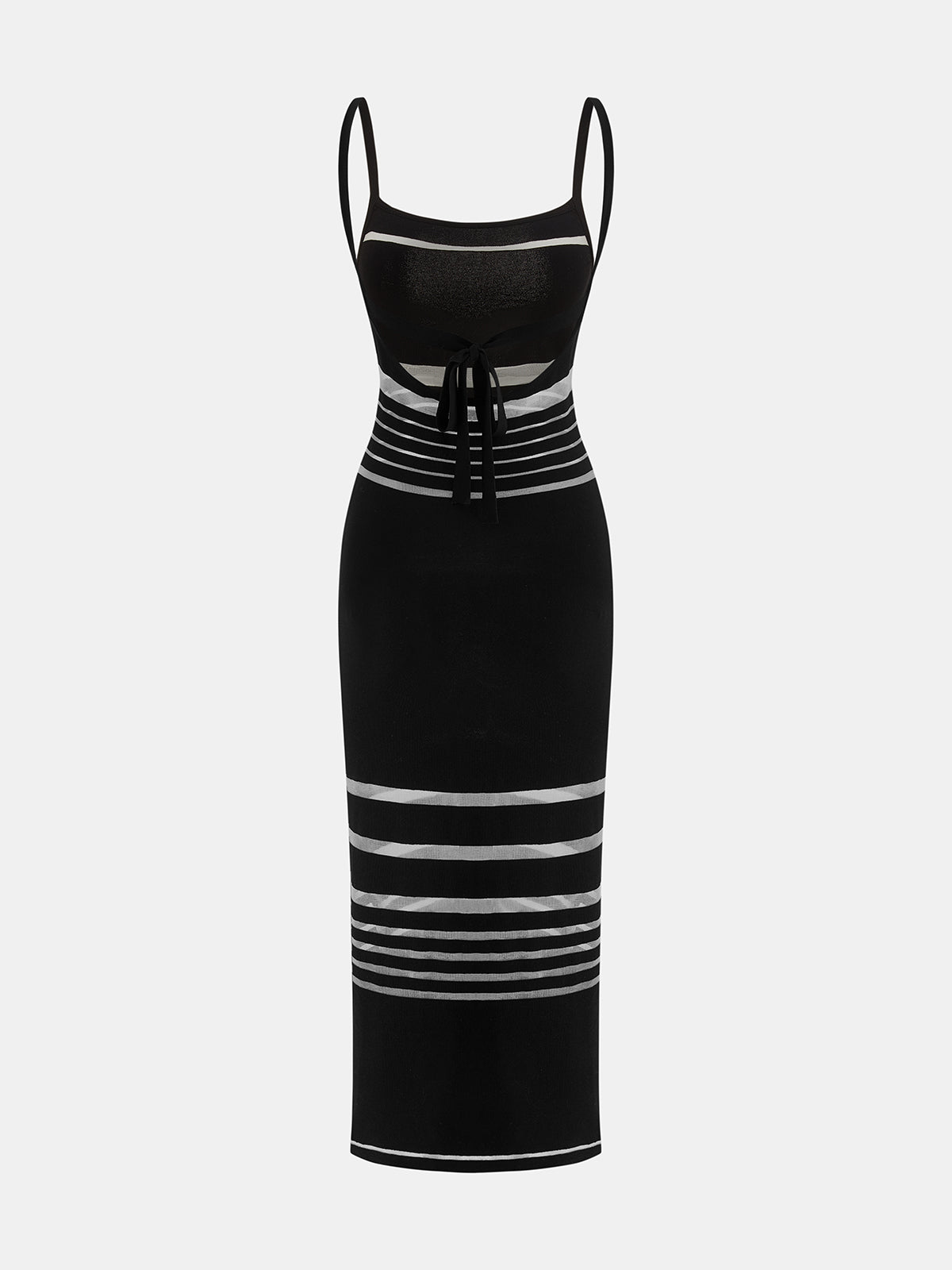 Striped Knit Cami Midi Dress