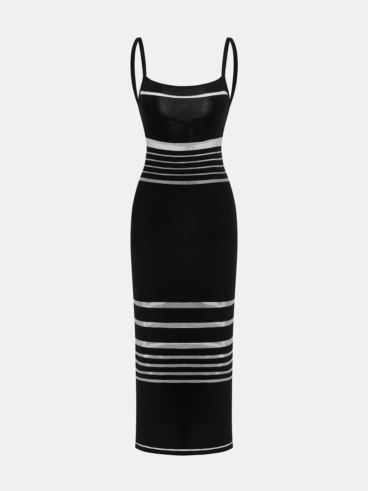 Striped Knit Cami Midi Dress