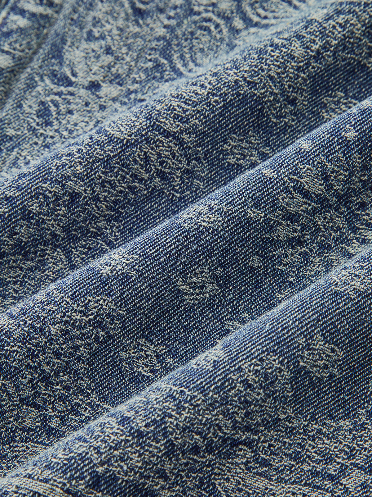 Bandana Pattern Denim Straight Pants