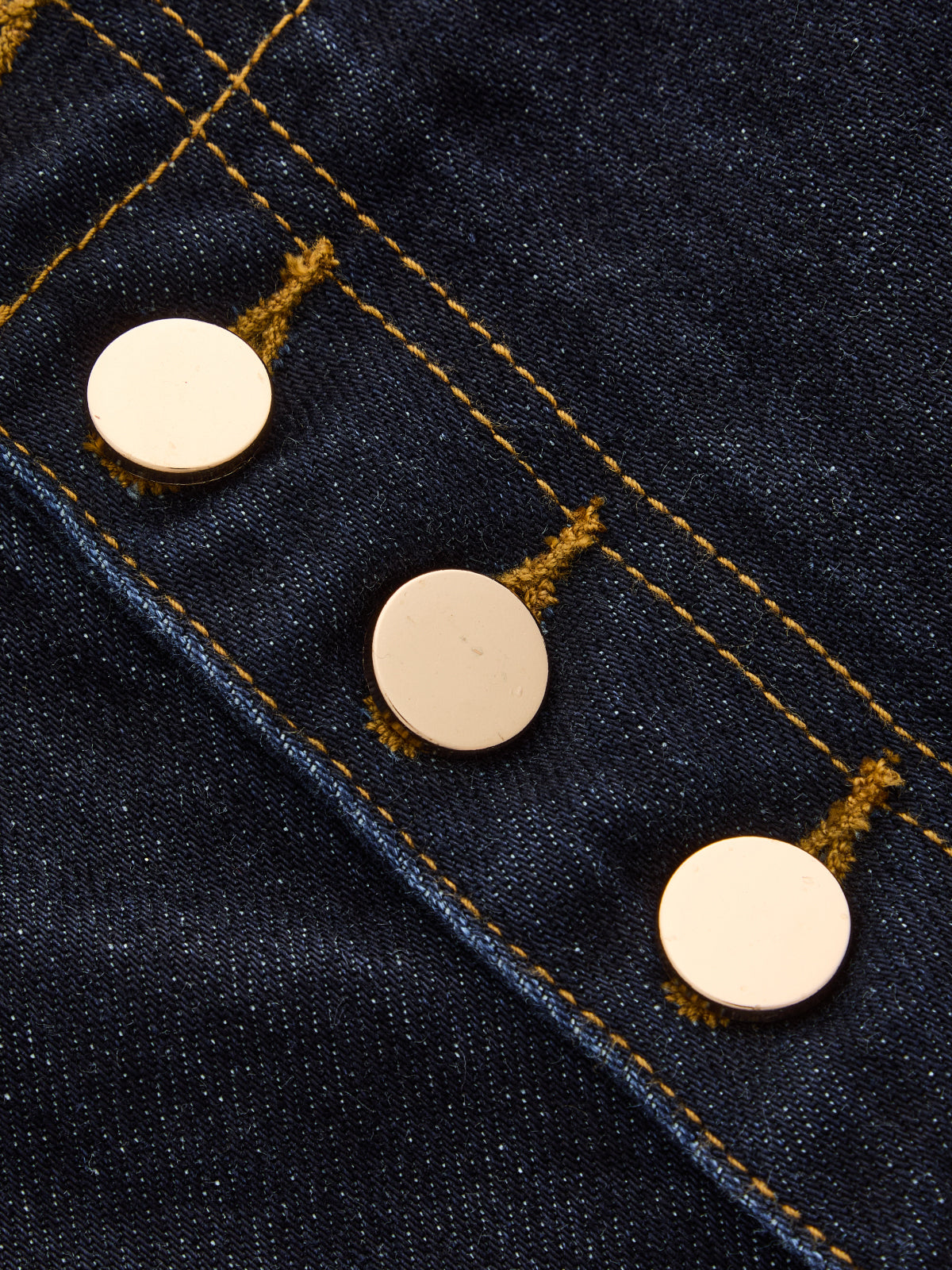 Back Buckle Metal Button Wide‑Leg Jeans