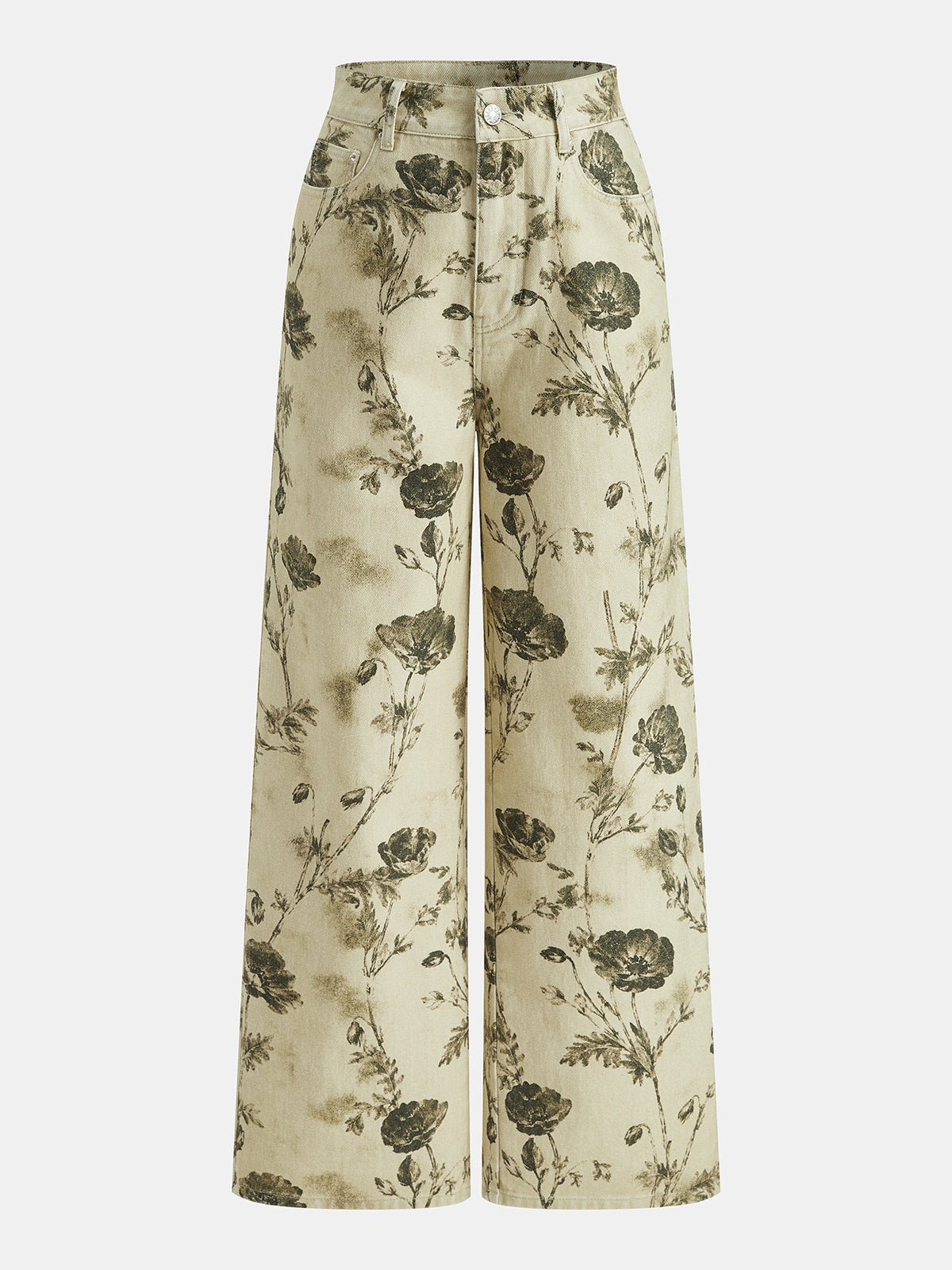 Vintage Floral Straight Leg Jeans