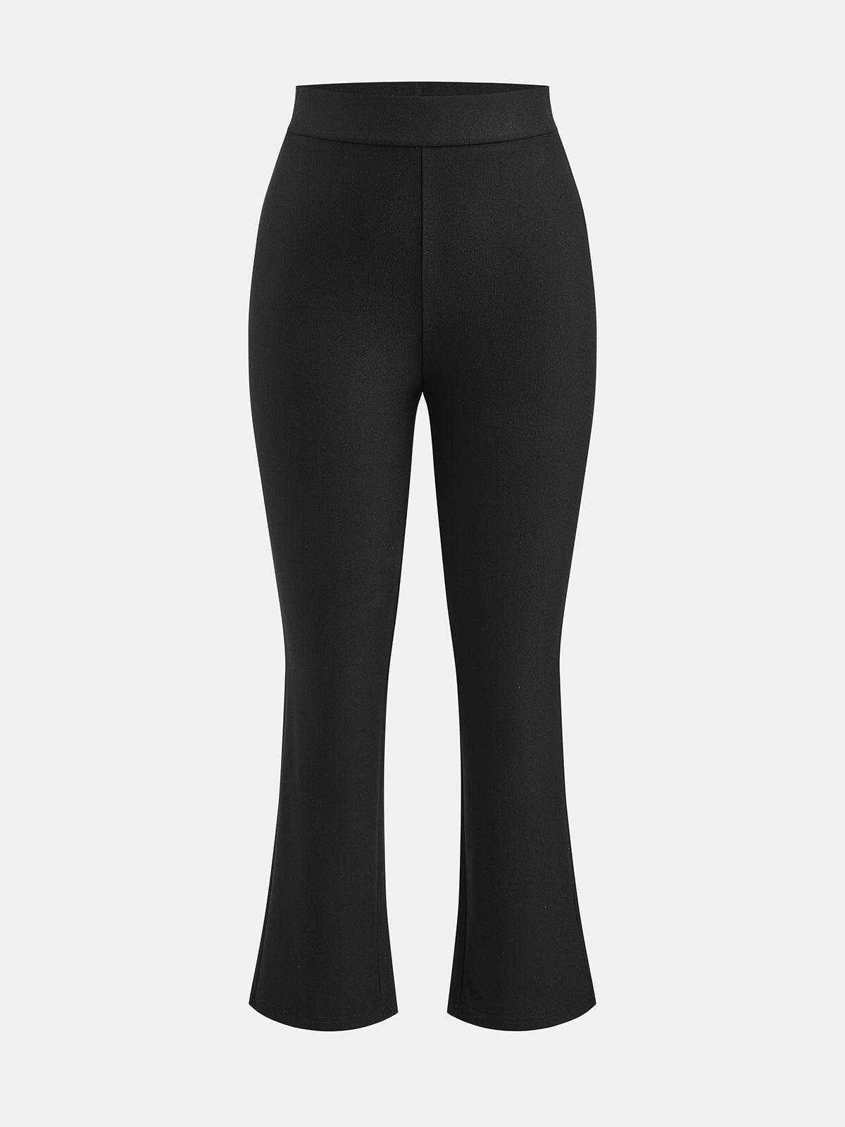 Upgraded | Solid Stretch Slim Flare Cropped Pants
