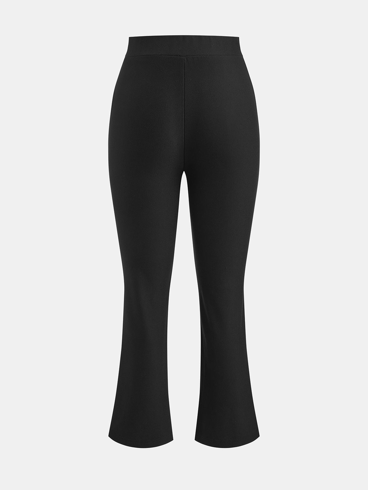 Upgraded | Solid Stretch Slim Flare Cropped Pants