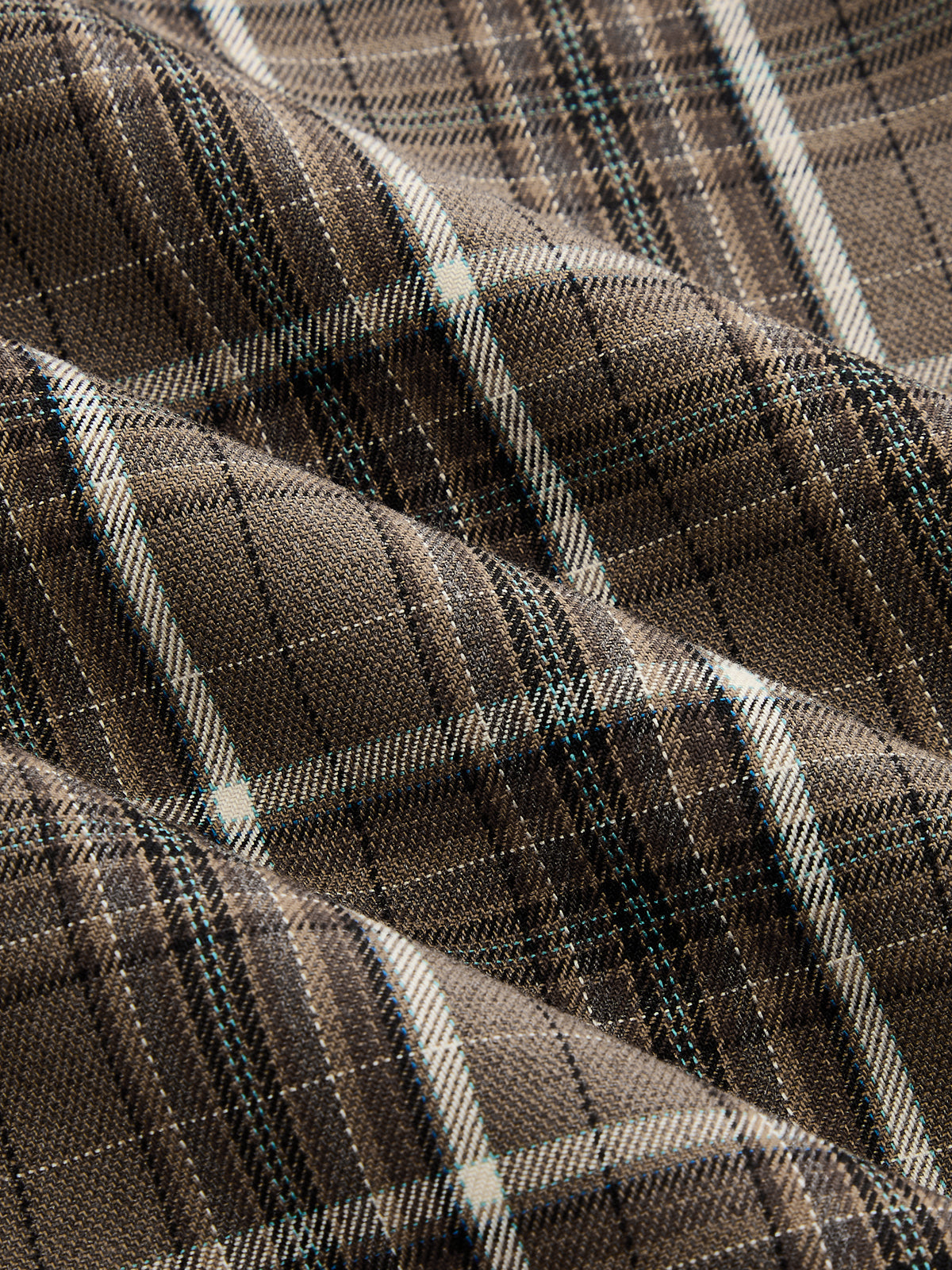 Plaid Side Stripe Straight Leg Pants