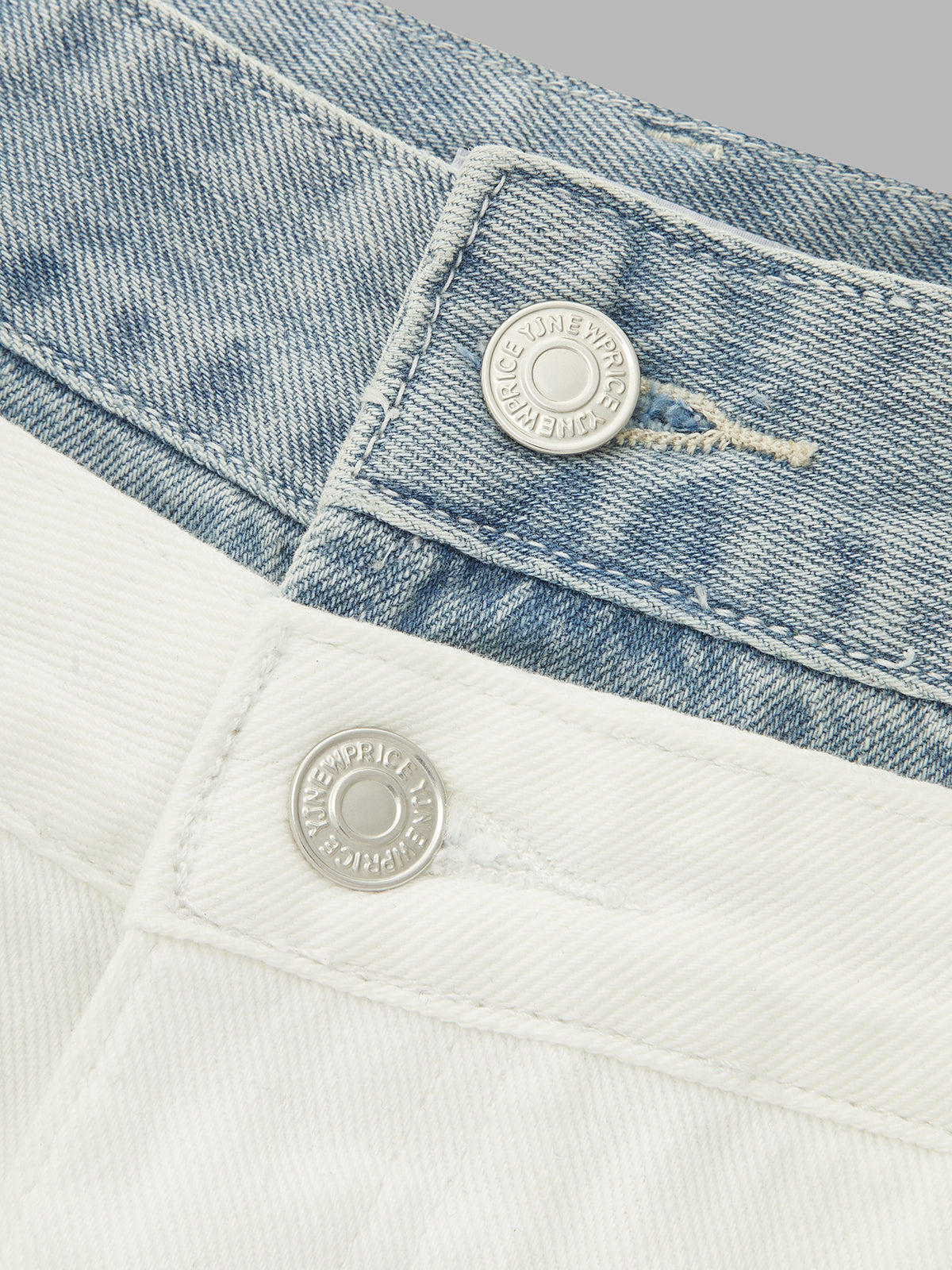 Layered Denim Waistband Wide Leg Jeans