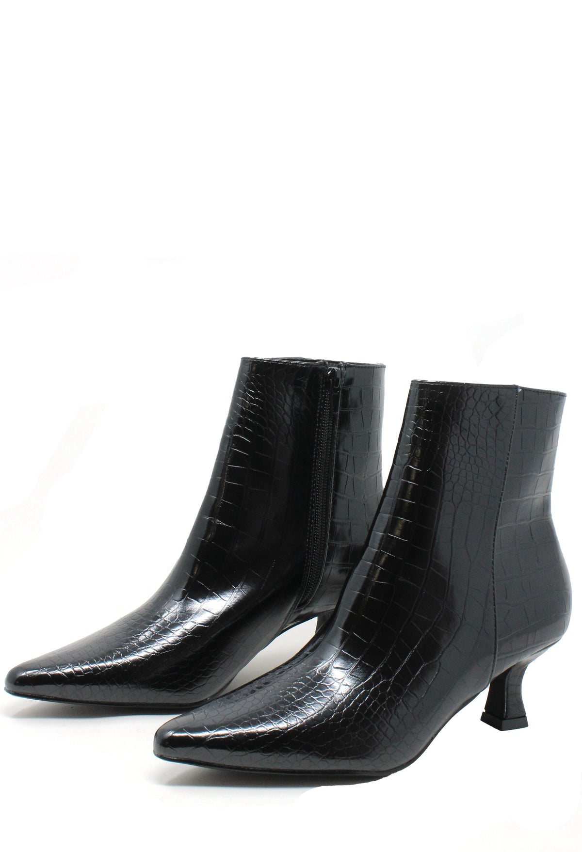 Croc Effect Ankle Boot