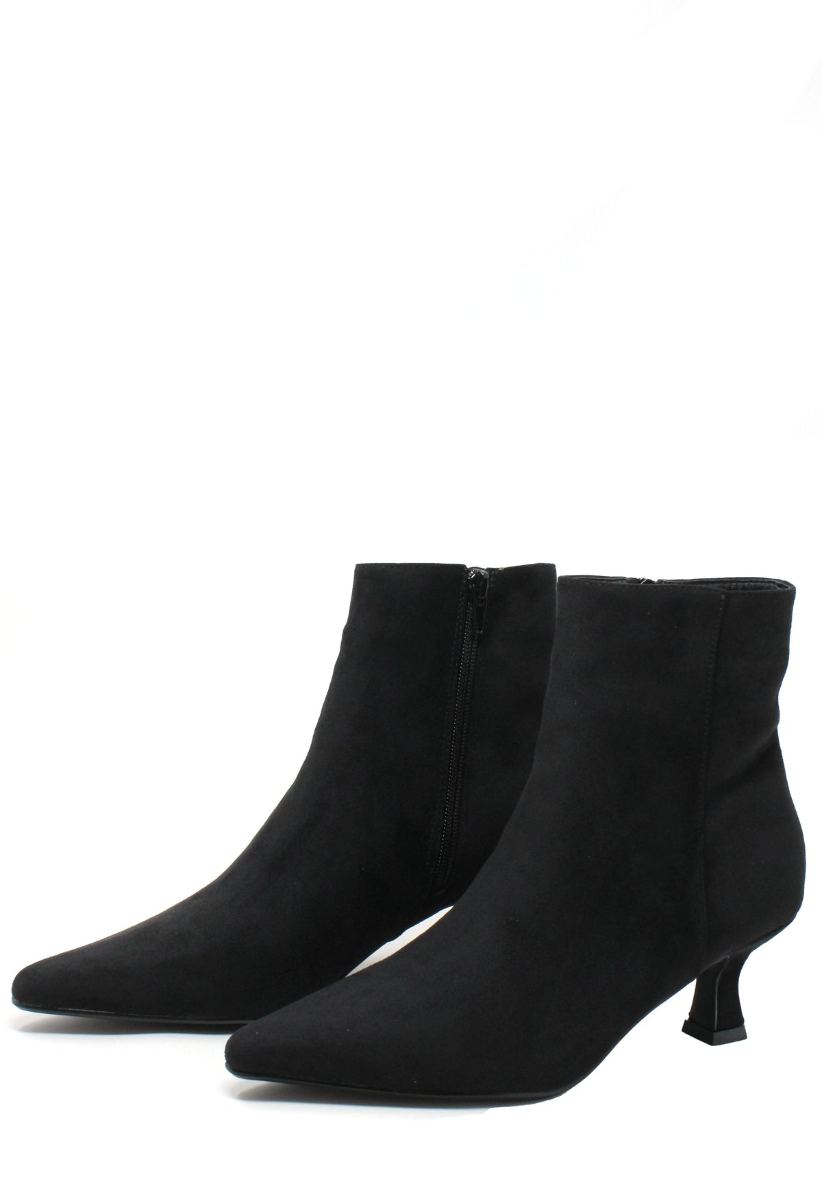 Suede Feel Kitten Heel Boot