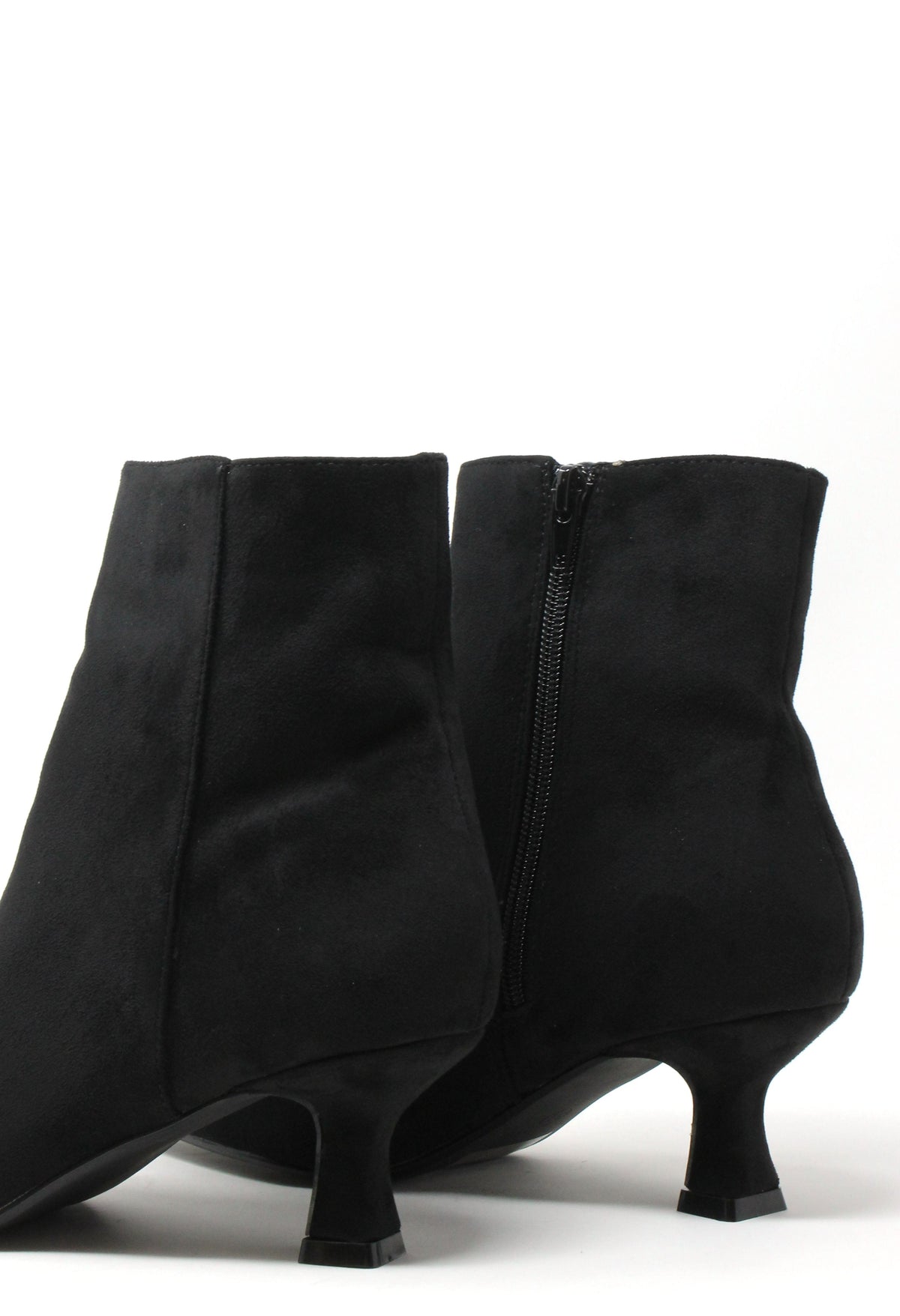 Suede Feel Kitten Heel Boot