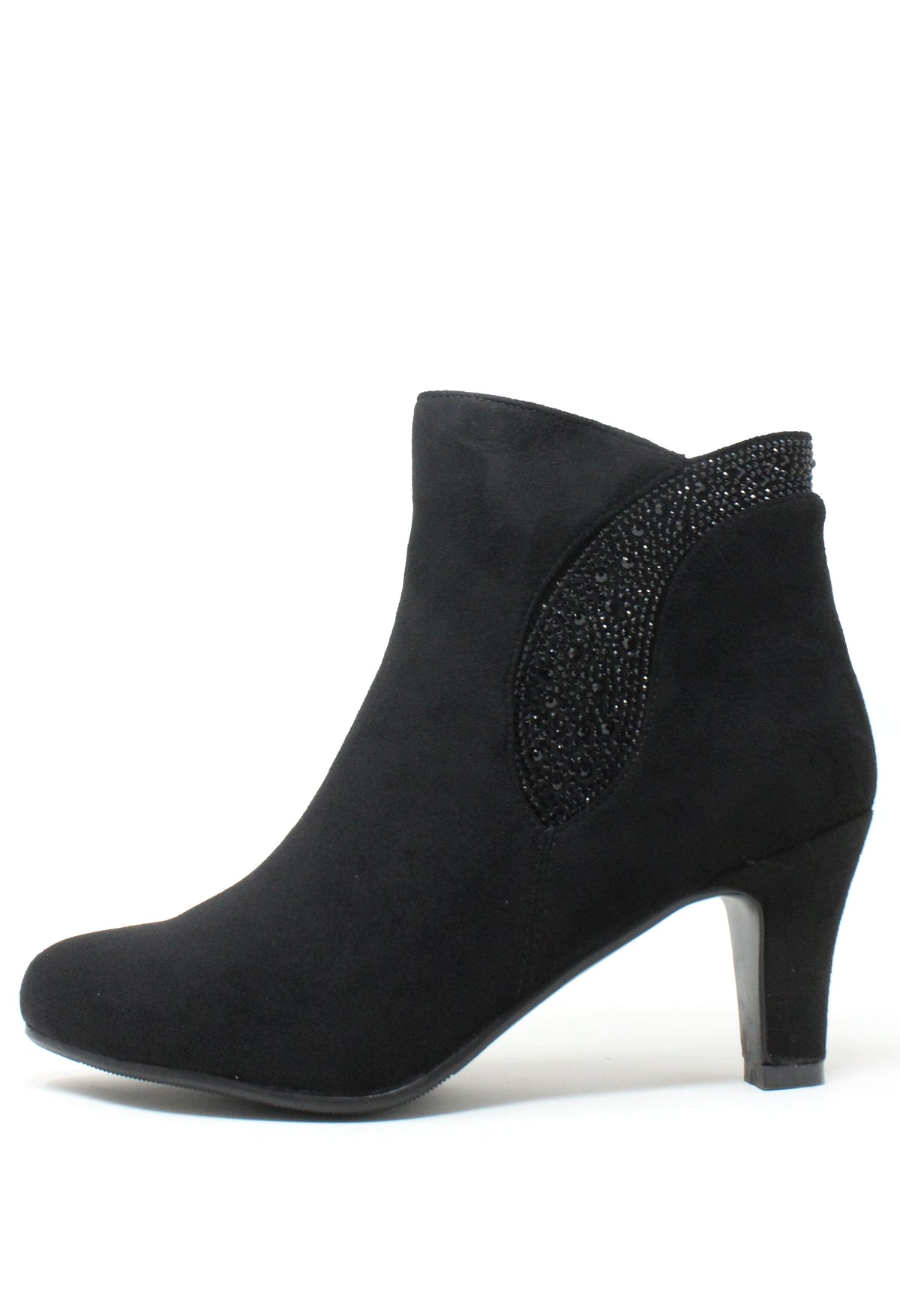 Diamante Feathered Ankle Boot