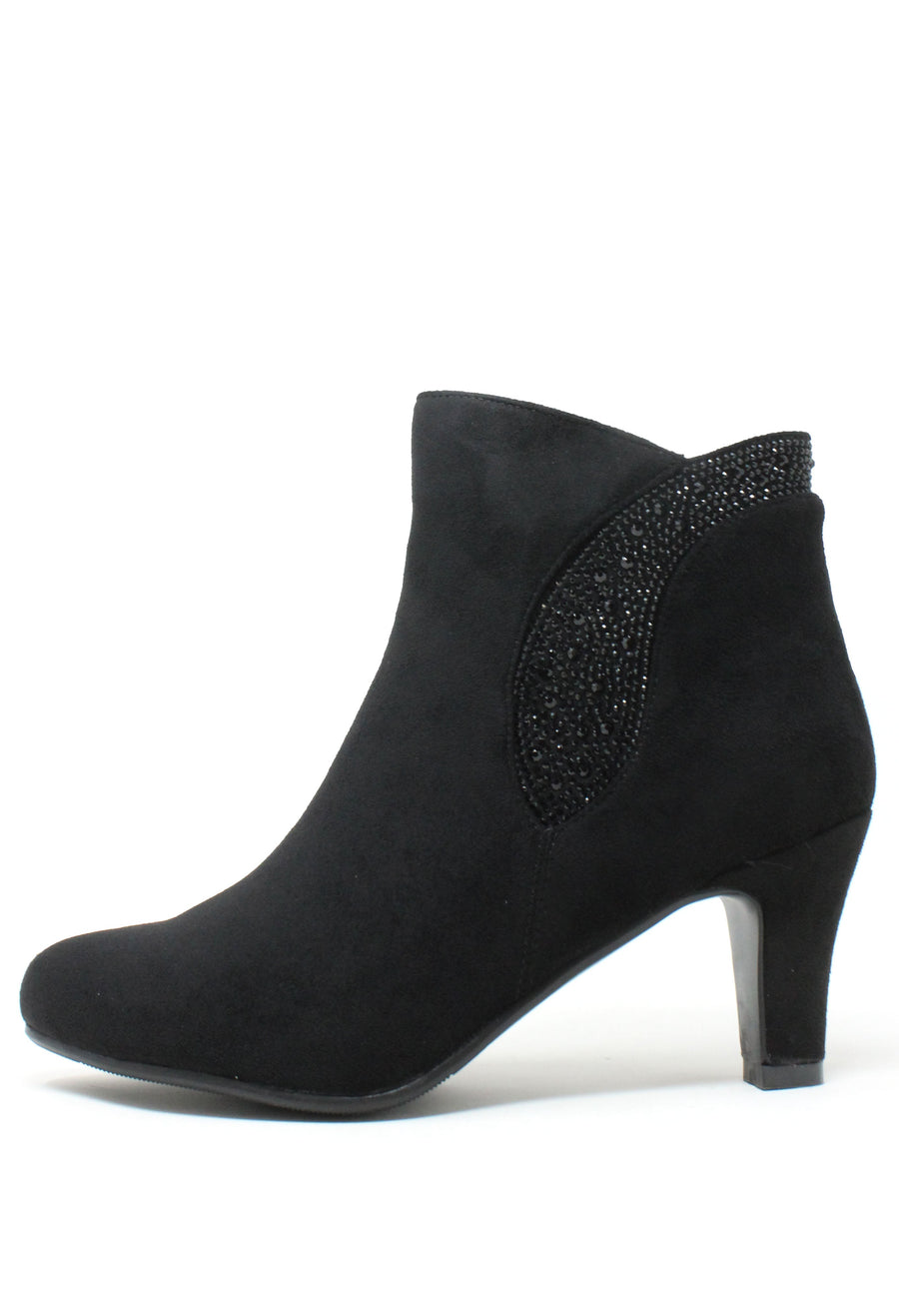 Diamante Feathered Ankle Boot
