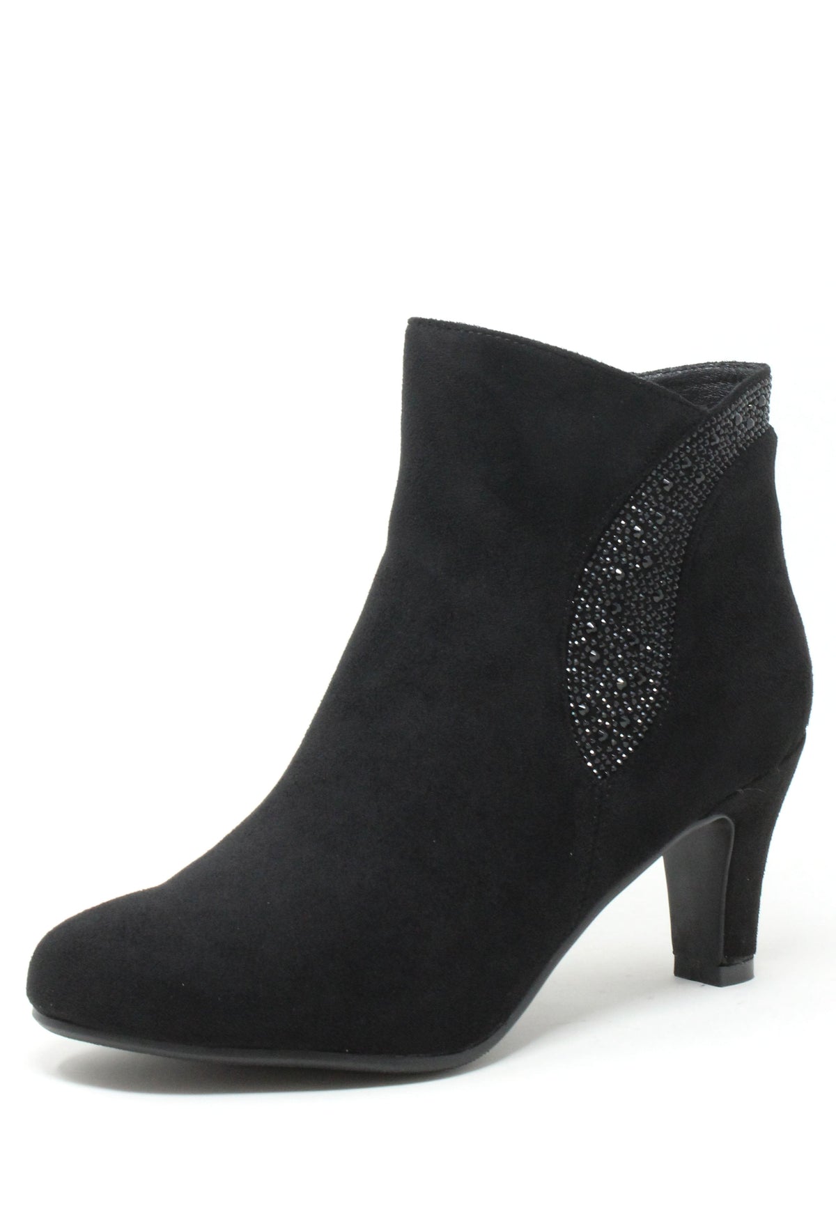 Diamante Feathered Ankle Boot