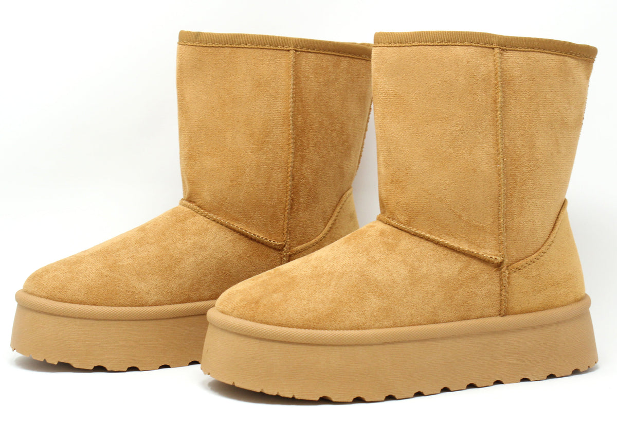 PLATFORM FAUX FUR LINED BOOT