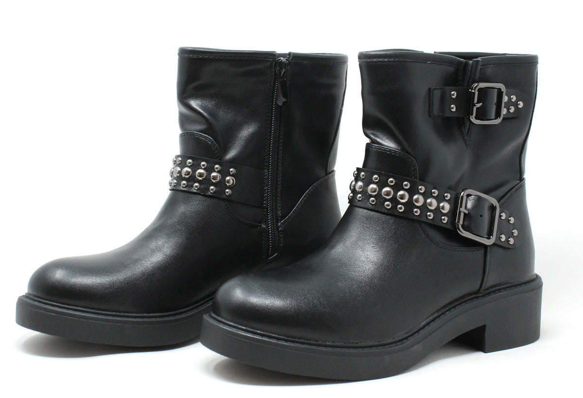 Studded Strap Boot