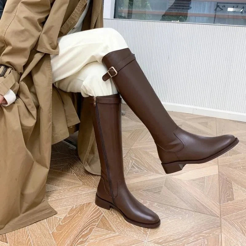 Cora Knee High Leather Boots