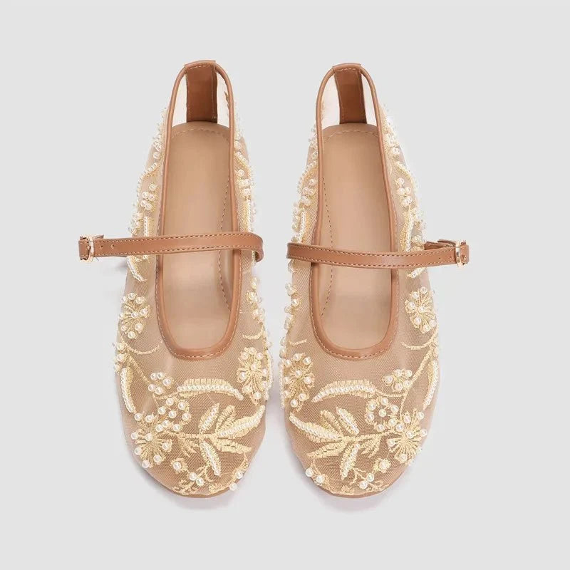 Juliana Mesh Flat Shoes