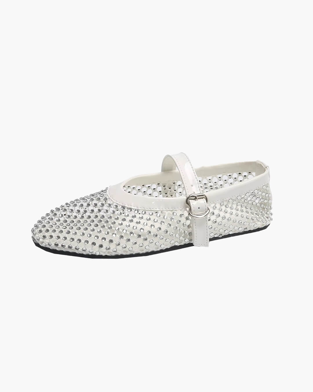 Nora Rhinestone Mesh Ballerina Shoes