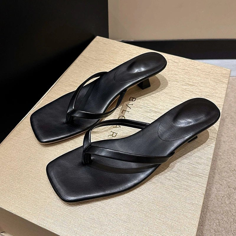 Talia Leather Kitten Heels