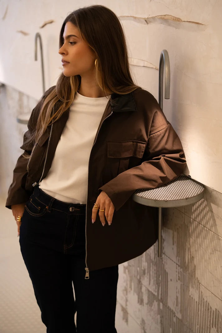 Sharmaine Slim Fit Suede Jacket