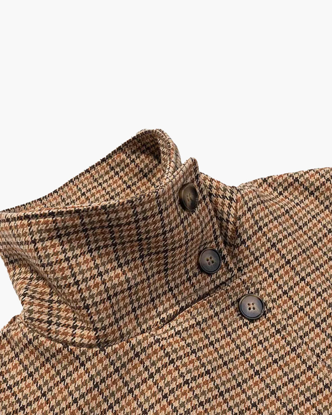 Ava Funnel Neck Houndstooth Short Jacket