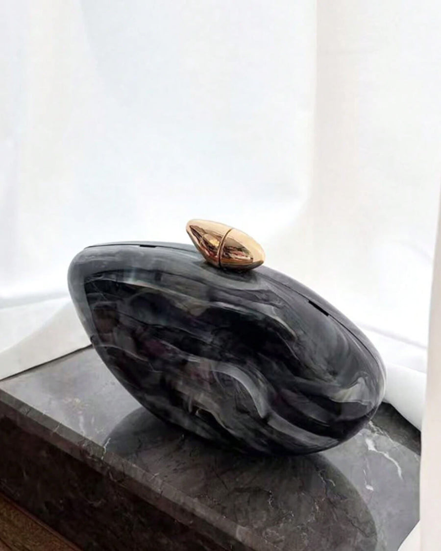 Bianca Shell-Shaped Acrylic Evening Clutch