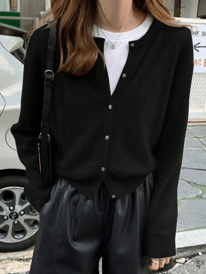 Emilia Button Front Knit Cardigan