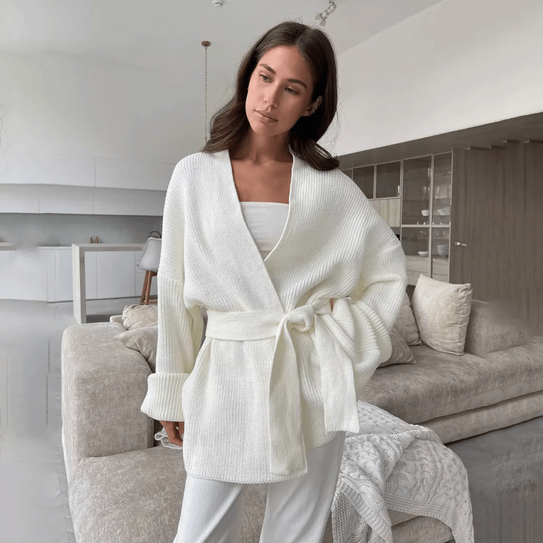 Georgine Belted Wrap Cardigan
