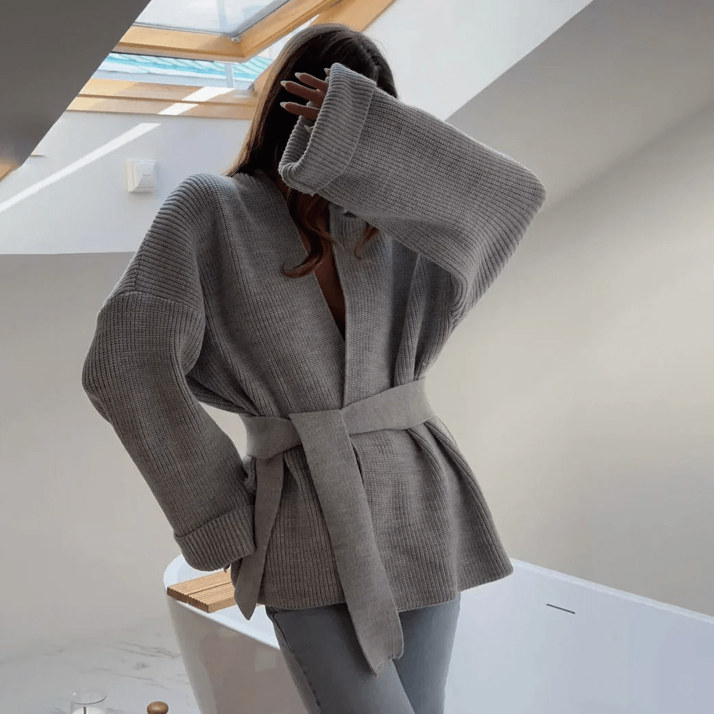 Georgine Belted Wrap Cardigan