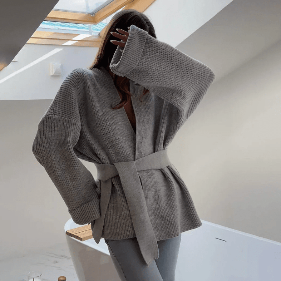 Georgine Belted Wrap Cardigan