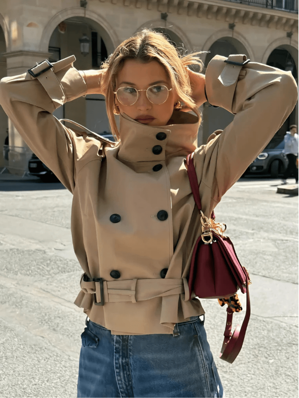 Marlene Cropped Trench Coat