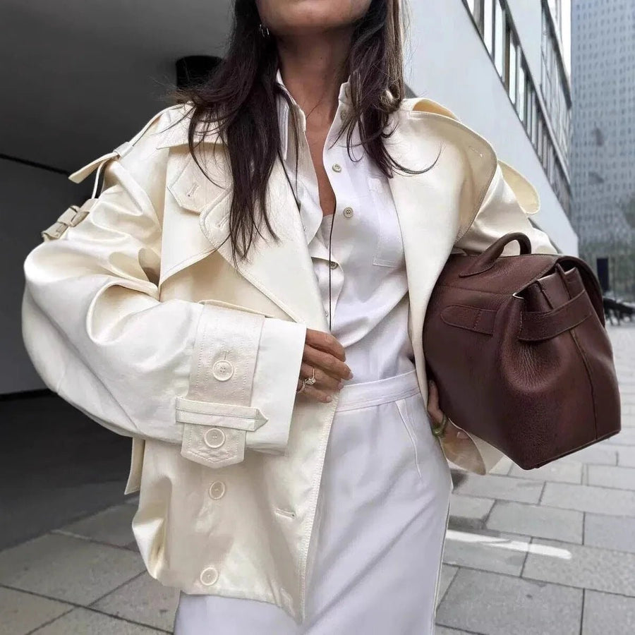 Aethra Retro Double-Button Windbreaker Jacket