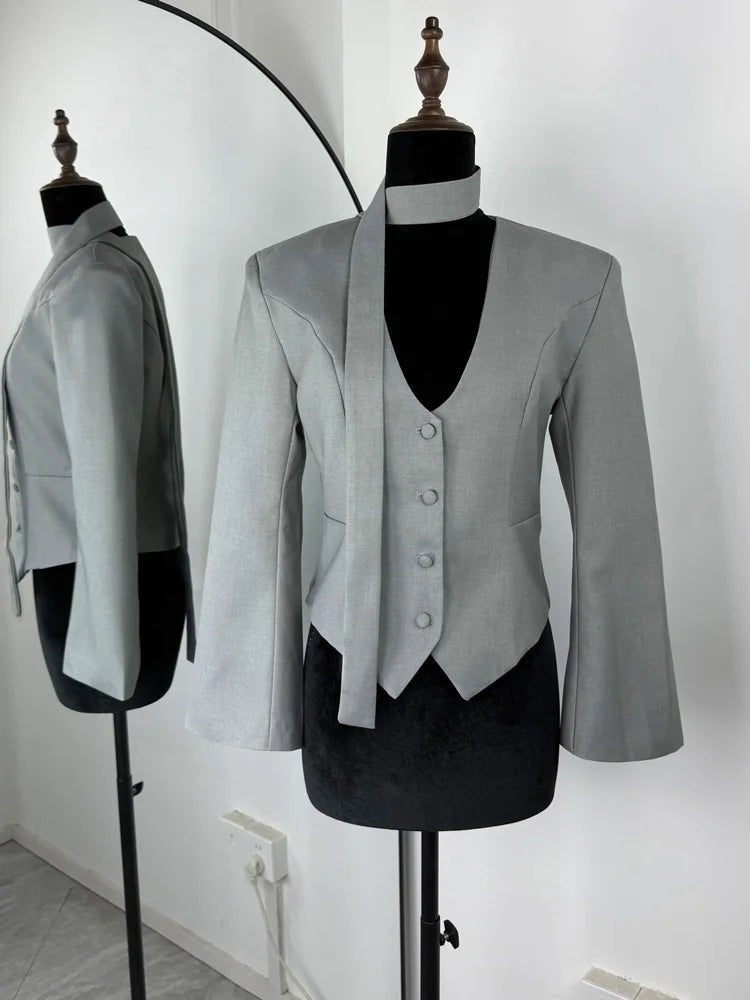 Angie Lace Up Blazer