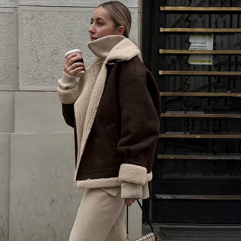 Aurora Suede Faux leather Jacket