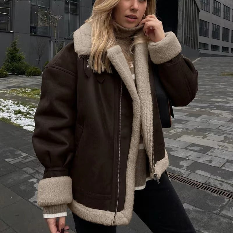 Aurora Suede Faux leather Jacket