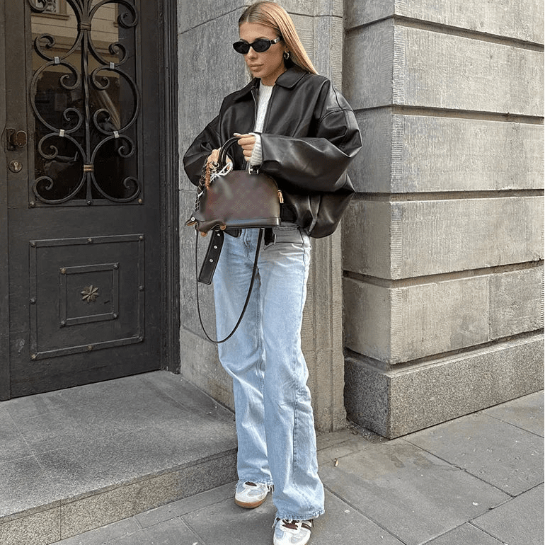 Carine Leather Moto Jacket