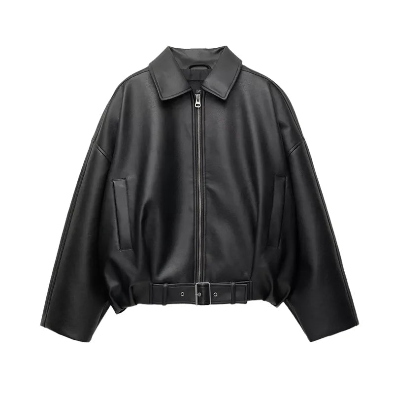 Carine Leather Moto Jacket