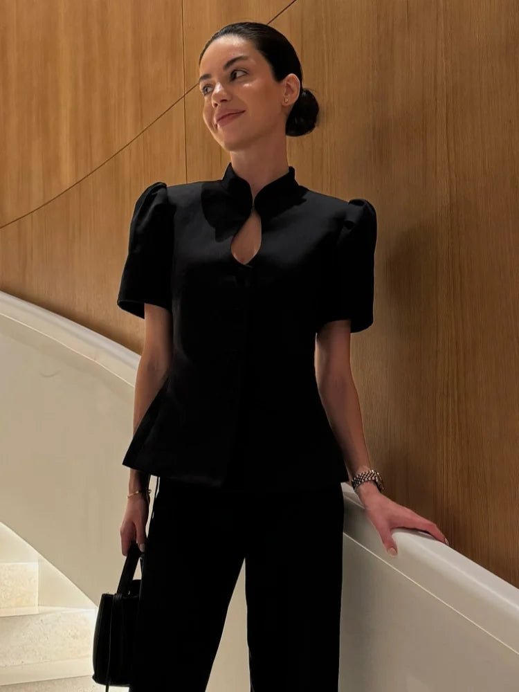 Collette Stand Collar Top