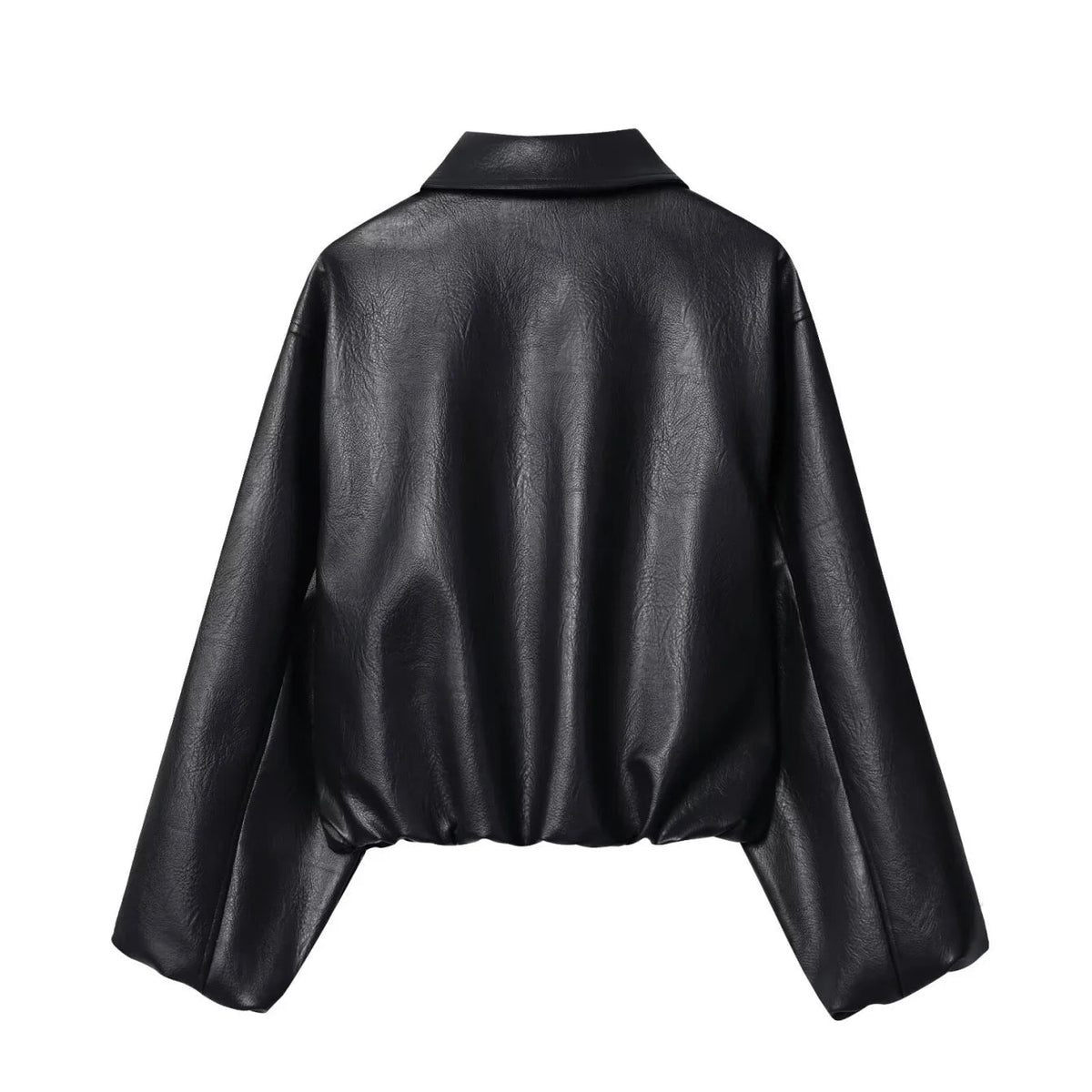 Jenny Faux Leather Bomber Jacket