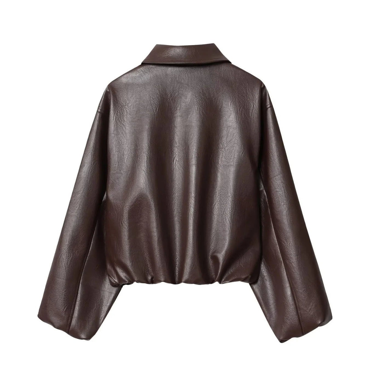 Jenny Faux Leather Bomber Jacket